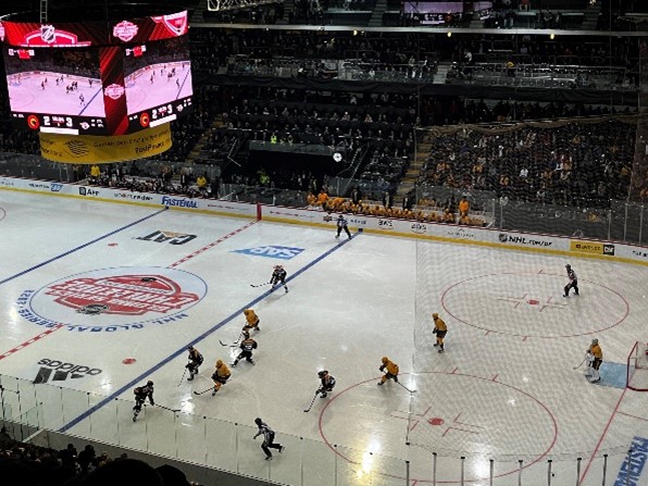 Spielgeschehen im Match SCB gegen die Nashville Predators (Foto: Tim Theiler)